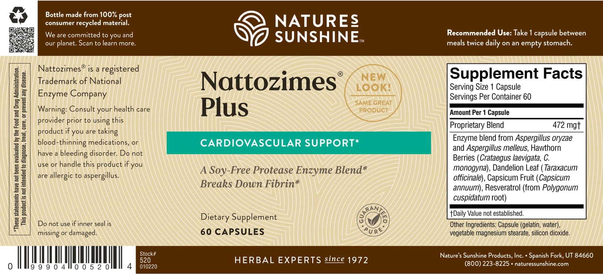 Nature's Sunshine Nattozimes Plus