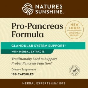 Nature's Sunshine Pro Pancreas Formula labels