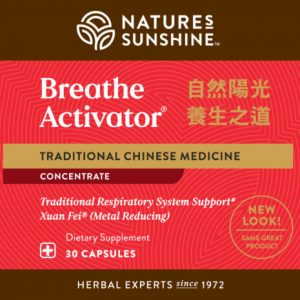 Nature's Sunshine Breathe Activator TCM Label