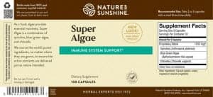 Nature's Sunshine Super Algae Label