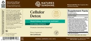 Etiqueta de Nature's Sunshine Cellular Detox