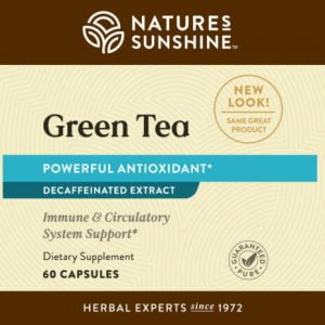 Etiqueta del extracto de té verde de Nature's Sunshine