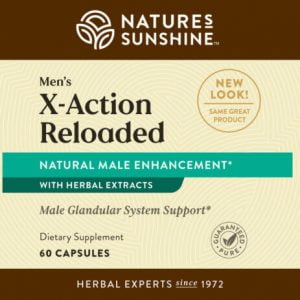 Etiqueta X-Action de Nature's Sunshine para hombres