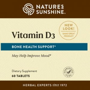 Nature's Sunshine Vitamin D3 Label