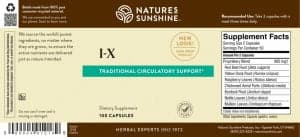 Nature's Sunshine I-X Label