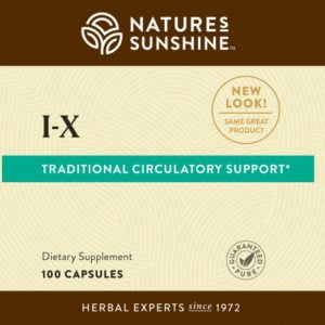 Etiqueta I-X de Nature's Sunshine