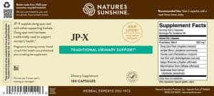 Etiqueta JP-X de Nature's Sunshine