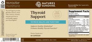 Nature's Sunshine Thyroid Support Label