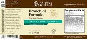 Bronchial Formula label