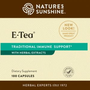 Nature's Sunshine E-Tea Label