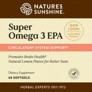 Nature's Sunshine Super Omega 3 EPA Label