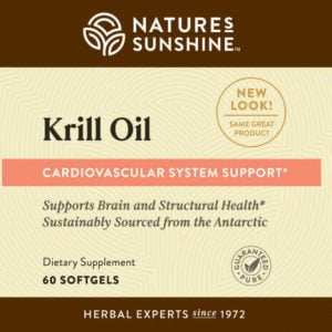 Etiqueta del aceite de krill de Nature's Sunshine