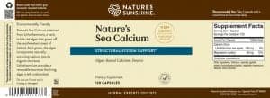 Nature's Sunshine Nature's Sea Calcium Label