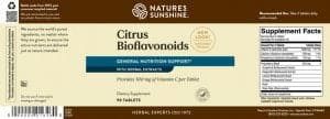Nature's Sunshine Citrus Bioflavonoids Label