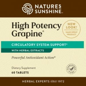 Nature's Sunshine High Potency Grapine Label