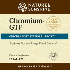 Nature's Sunshine Chromium-GTF Label