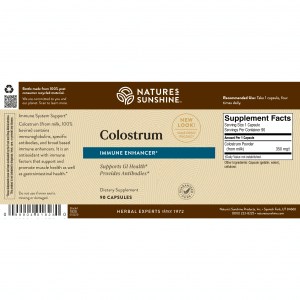 Nature's Sunshine Colostrum Label