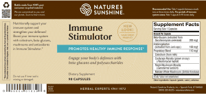 Etiqueta de Nature's Sunshine Immune Stimulator