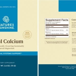 Nature's Sunshine Coral Calcium Label