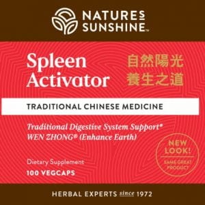 Nature's Sunshine Spleen Activator Label