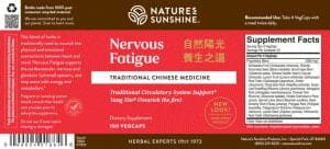 Nature's Sunshine Nervous Fatigue Label