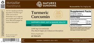 Nature's Sunshine Turmeric Curcumin Label