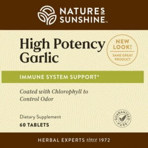 Nature's Sunshine High Potency Garlic Label