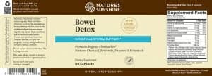 Bowel Detox label