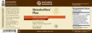 Nature's Sunshine MetaboMax Plus Label