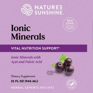 Etiqueta de Nature's Sunshine Ionic Minerals