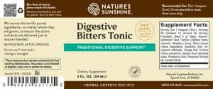 Etiqueta de Nature's Sunshine Digestive Bitters
