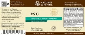 Nature's Sunshine VS-C Liquid Label