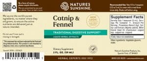 Etiqueta de Nature's Sunshine Catnip & Fennel