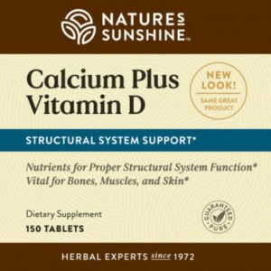 Nature's Sunshine Calcium Plus Vitamin D Label