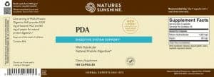 Nature's Sunshine PDA Label
