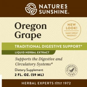Nature's Sunshine Oregon Grape Label