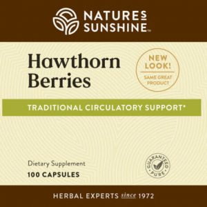 Nature's Sunshine Hawthorn Berries Label