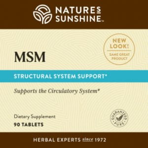 Etiqueta de Nature's Sunshine MSM