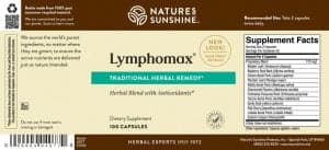 Nature's Sunshine Lymphomax label