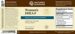 Etiqueta de Nature's Sunshine Women's DHEA-F