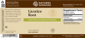 Nature's Sunshine Licorice Root Label
