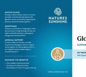 Nature's Sunshine Glandular System Label