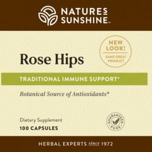 Nature's Sunshine Rose Hips Label