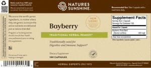 Nature's Sunshine Bayberry Label
