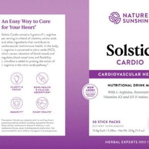 Nature's Sunshine Solstic Cardio Label