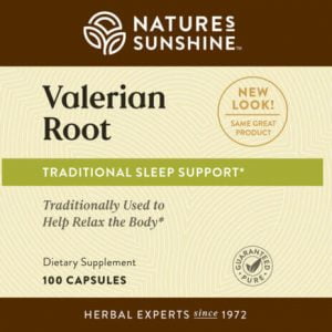 Nature's Sunshine Valerian Root label