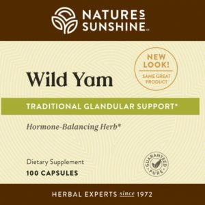 Nature's Sunshine Wild Yam Label