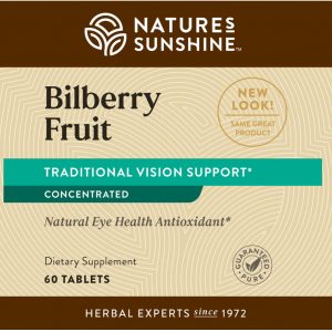 Nature's Sunshine Bilberry Fruit Label