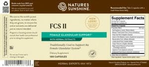 Nature's Sunshine FCS II Label