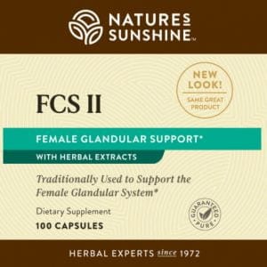 Etiqueta de Nature's Sunshine FCS II